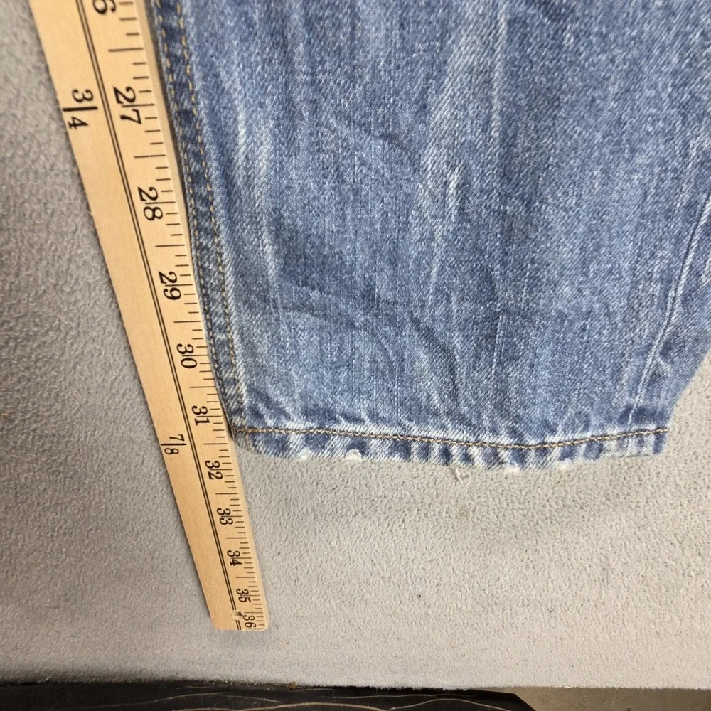 Diesel Jeans Mens 31x32 Blue Larkee-T Regular Tapered Button Fly Thunder 0075N